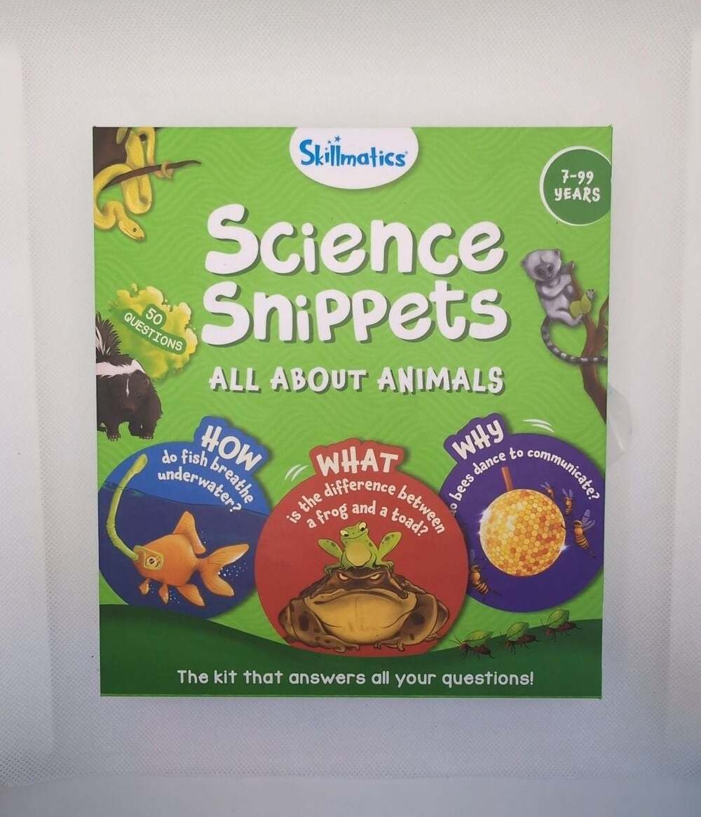 Skillmatics Science Snippets All About Animals Learning Card Kit
